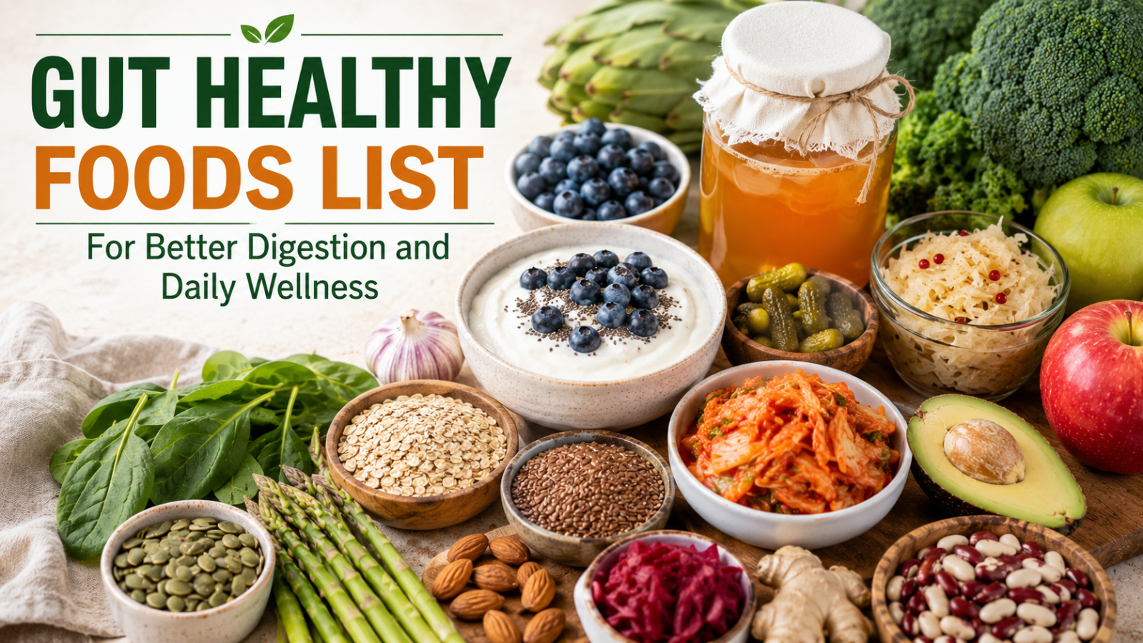 Gut Healthy Foods List for Better Digestion and Daily Wellness