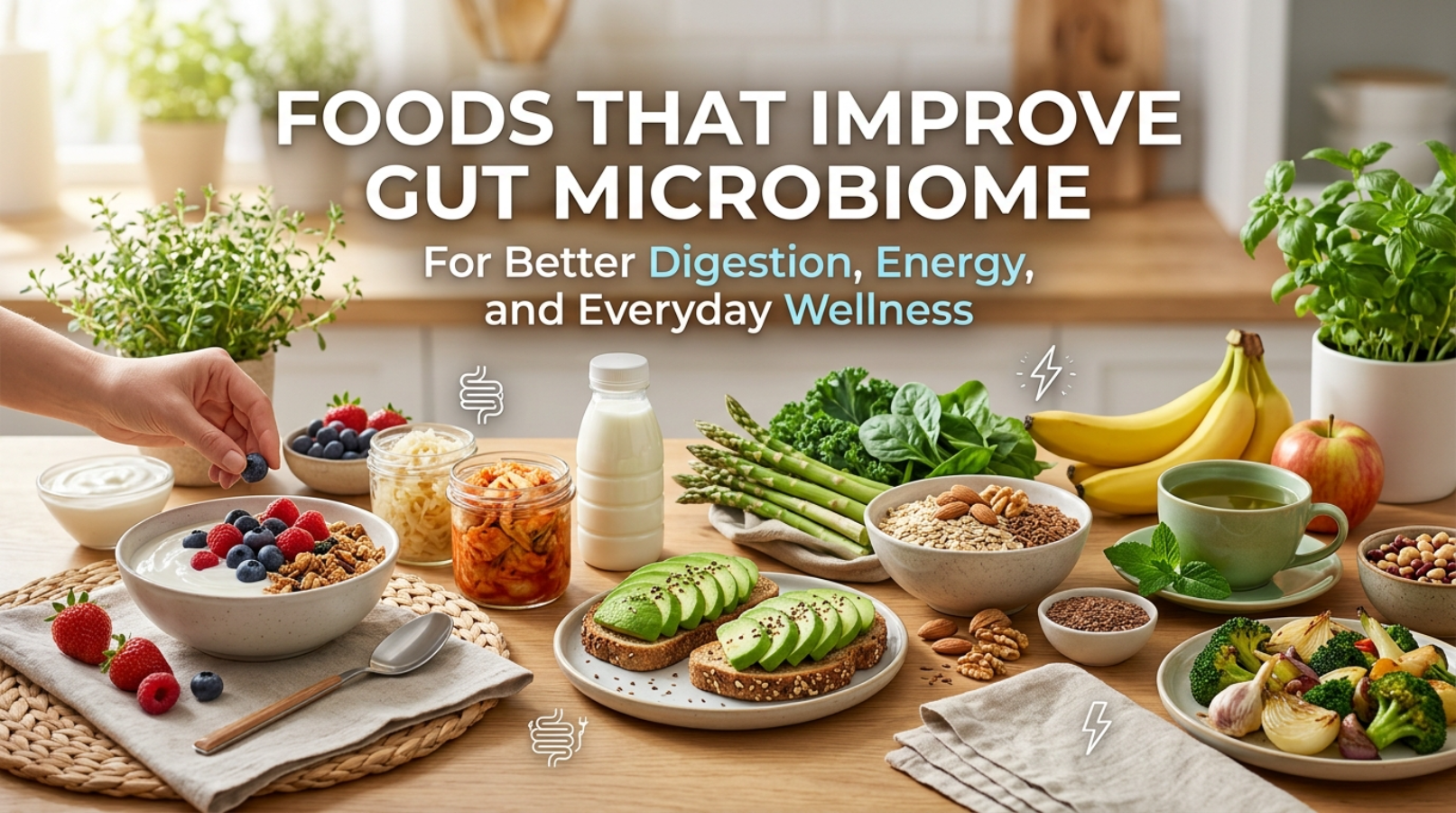 Foods That Improve Gut Microbiome for Better Digestion Energy and Everyday Wellness