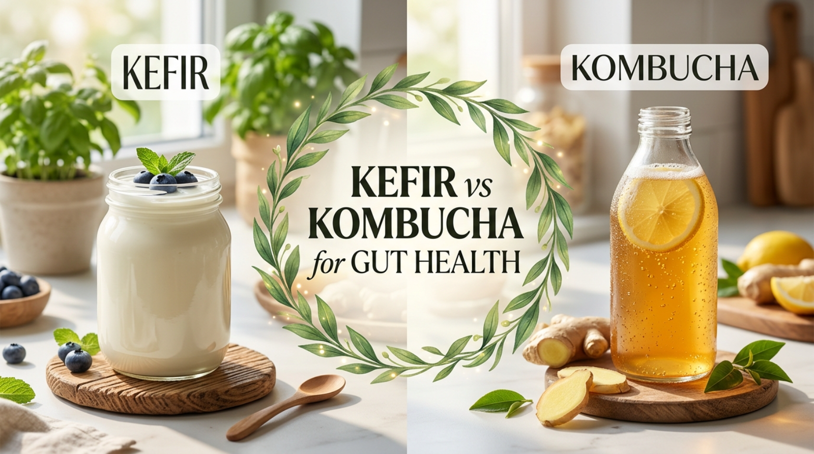 Kefir vs Kombucha for Gut Health