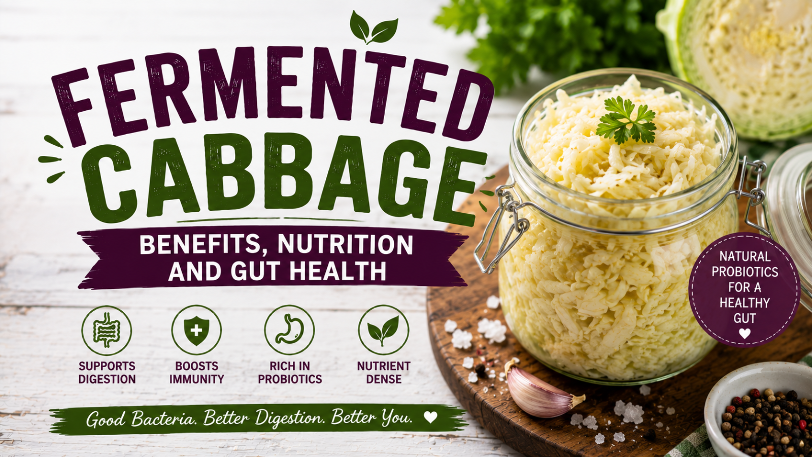 Fermented Cabbage Benefits, Nutrition and Gut Health