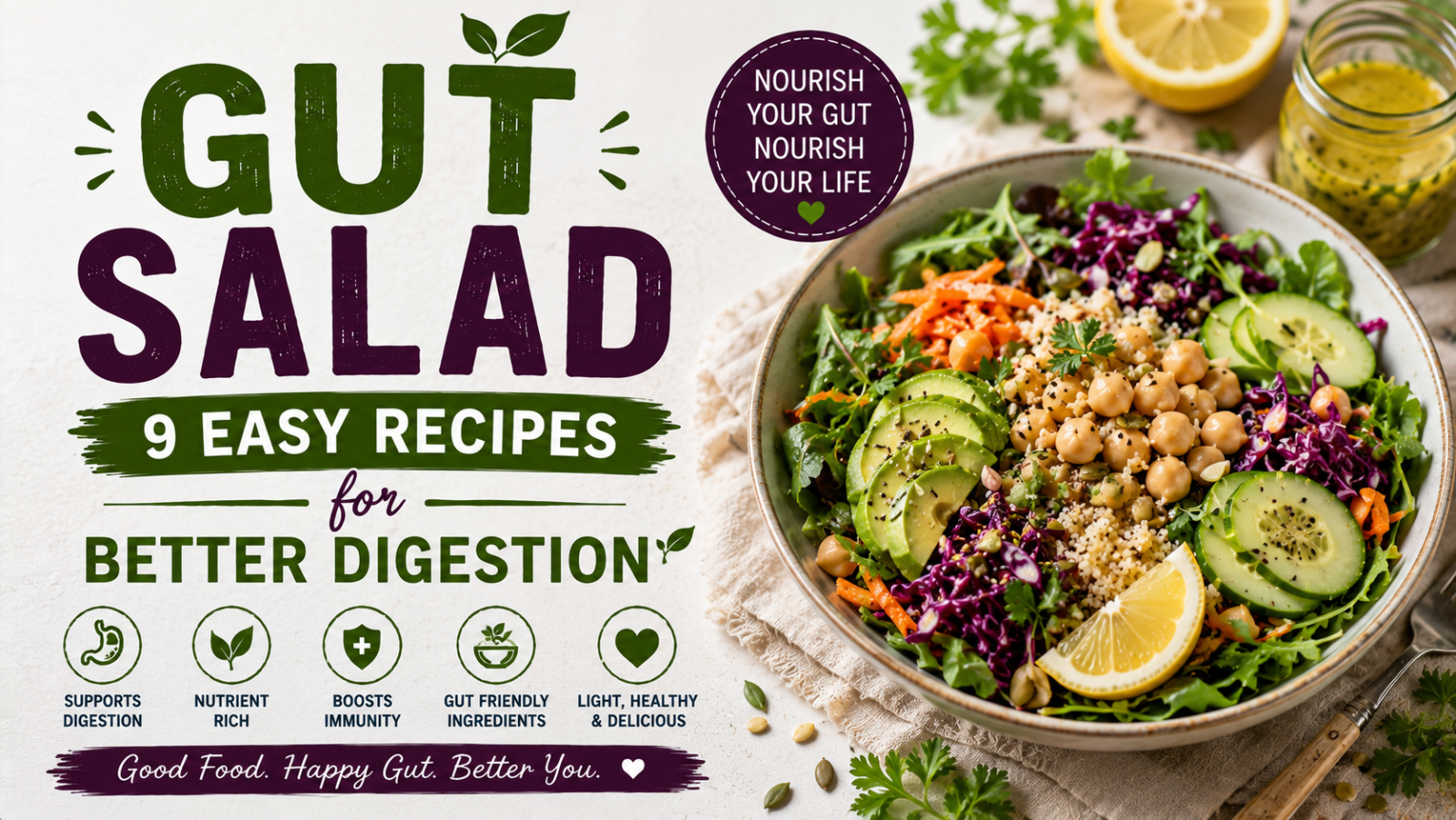 Gut Salad: 9 Easy Recipes for Better Digestion