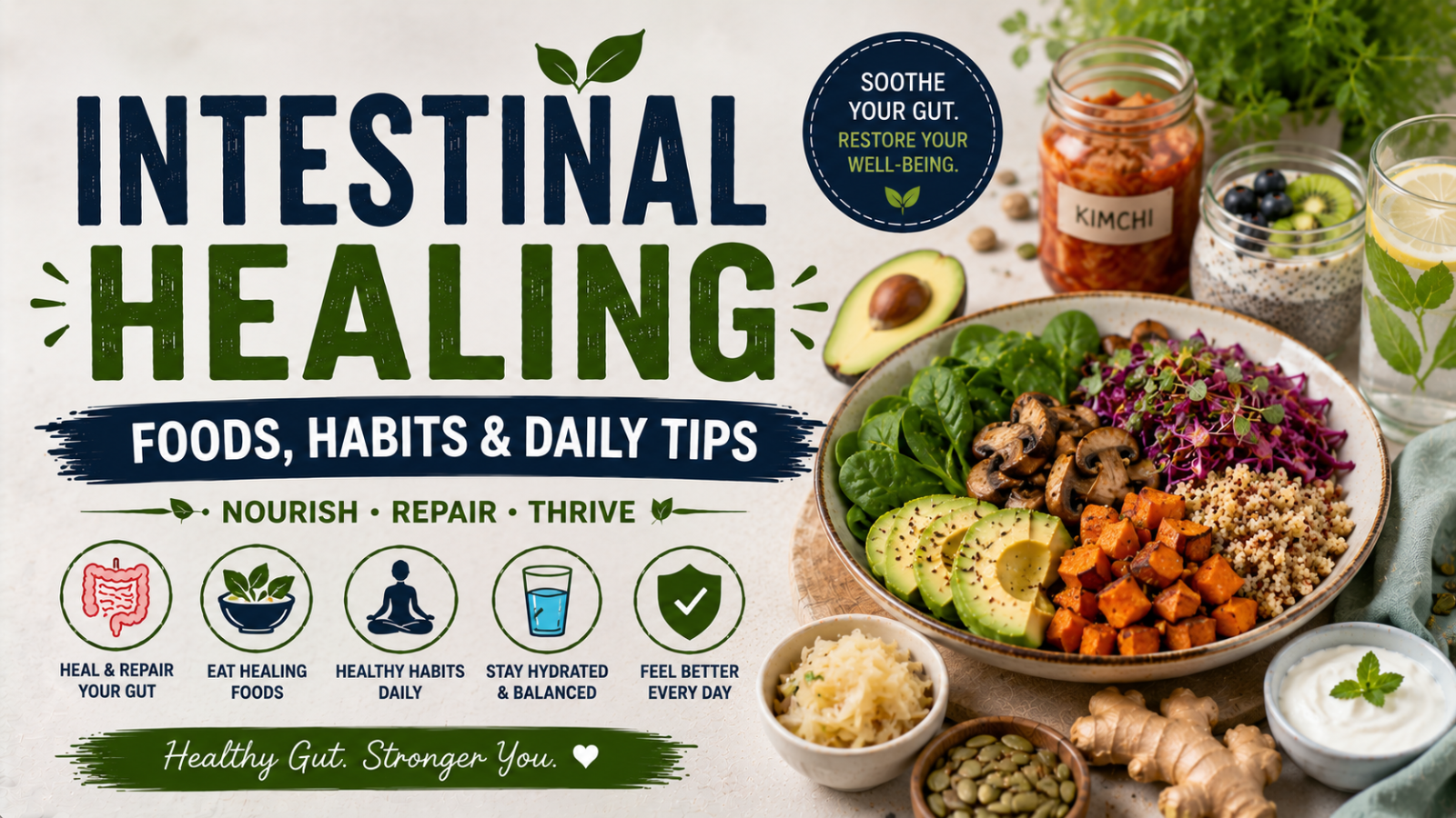 Intestinal Healing: Foods, Habits & Daily Tips