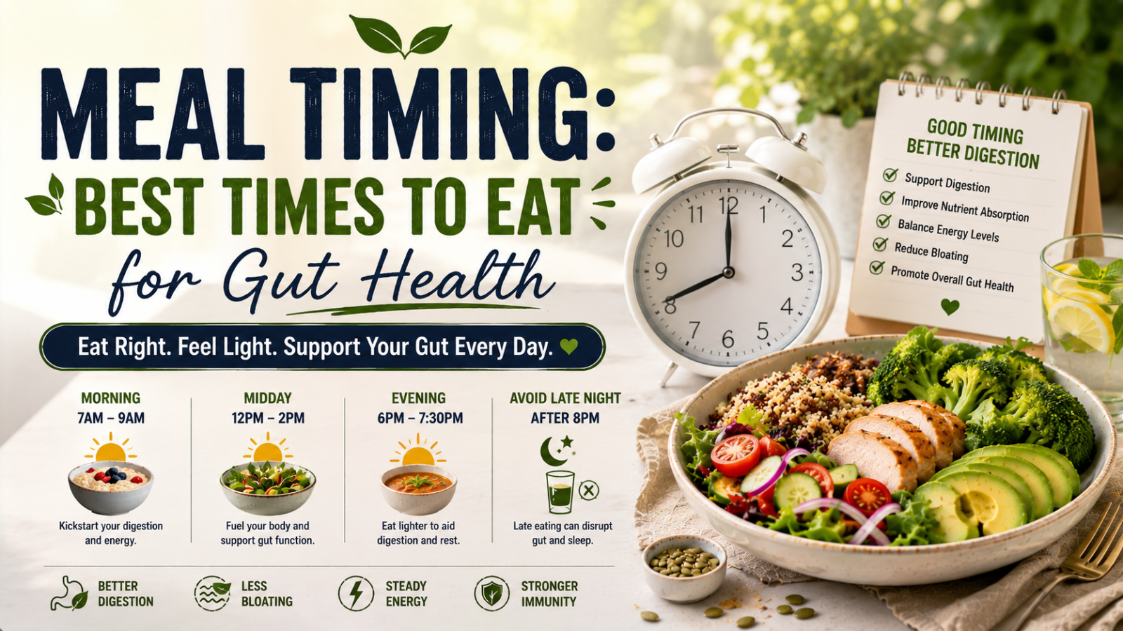 Meal Timing: Best Times to Eat for Gut Health