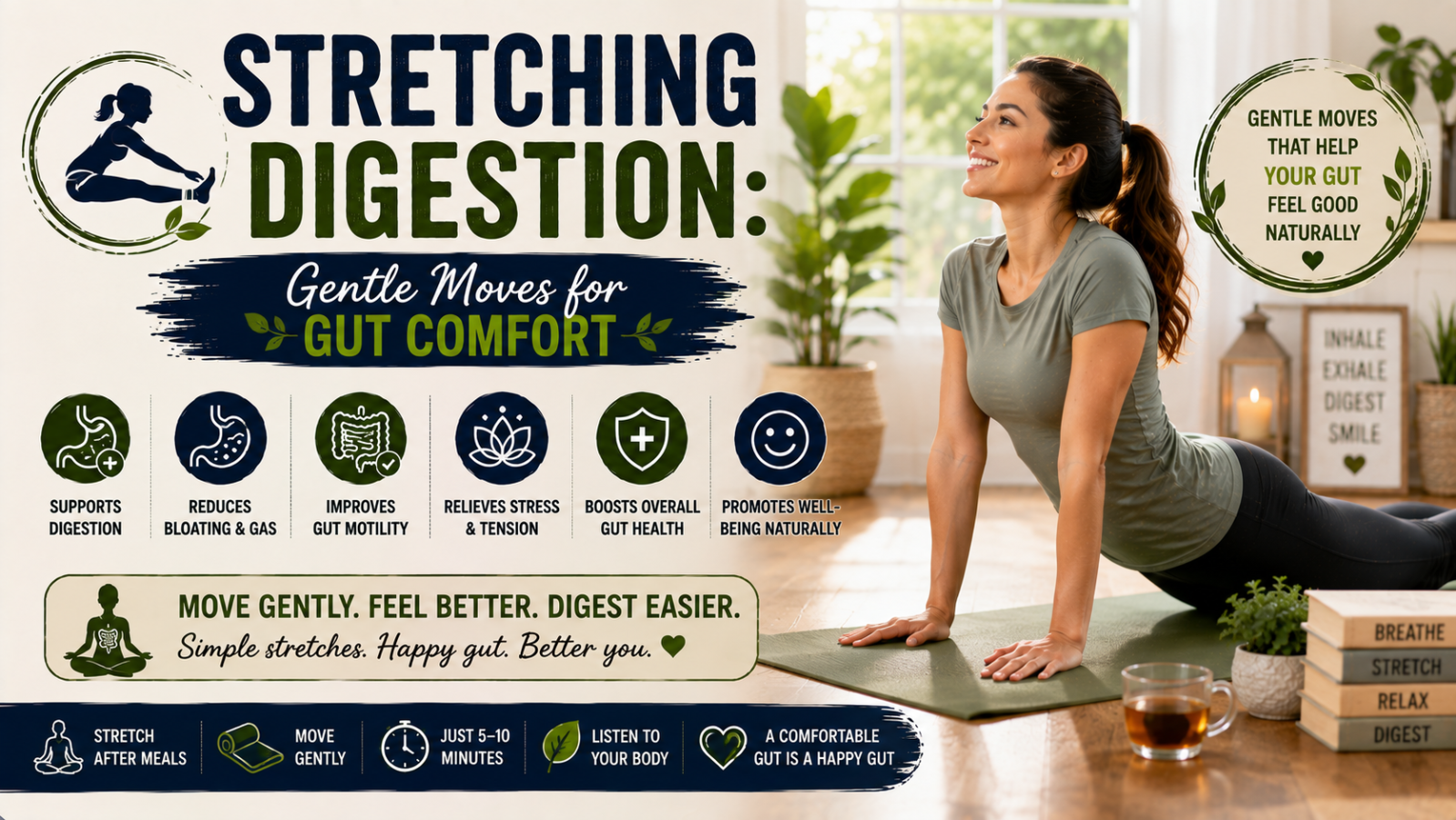 Stretching Digestion: Gentle Moves for Gut Comfort
