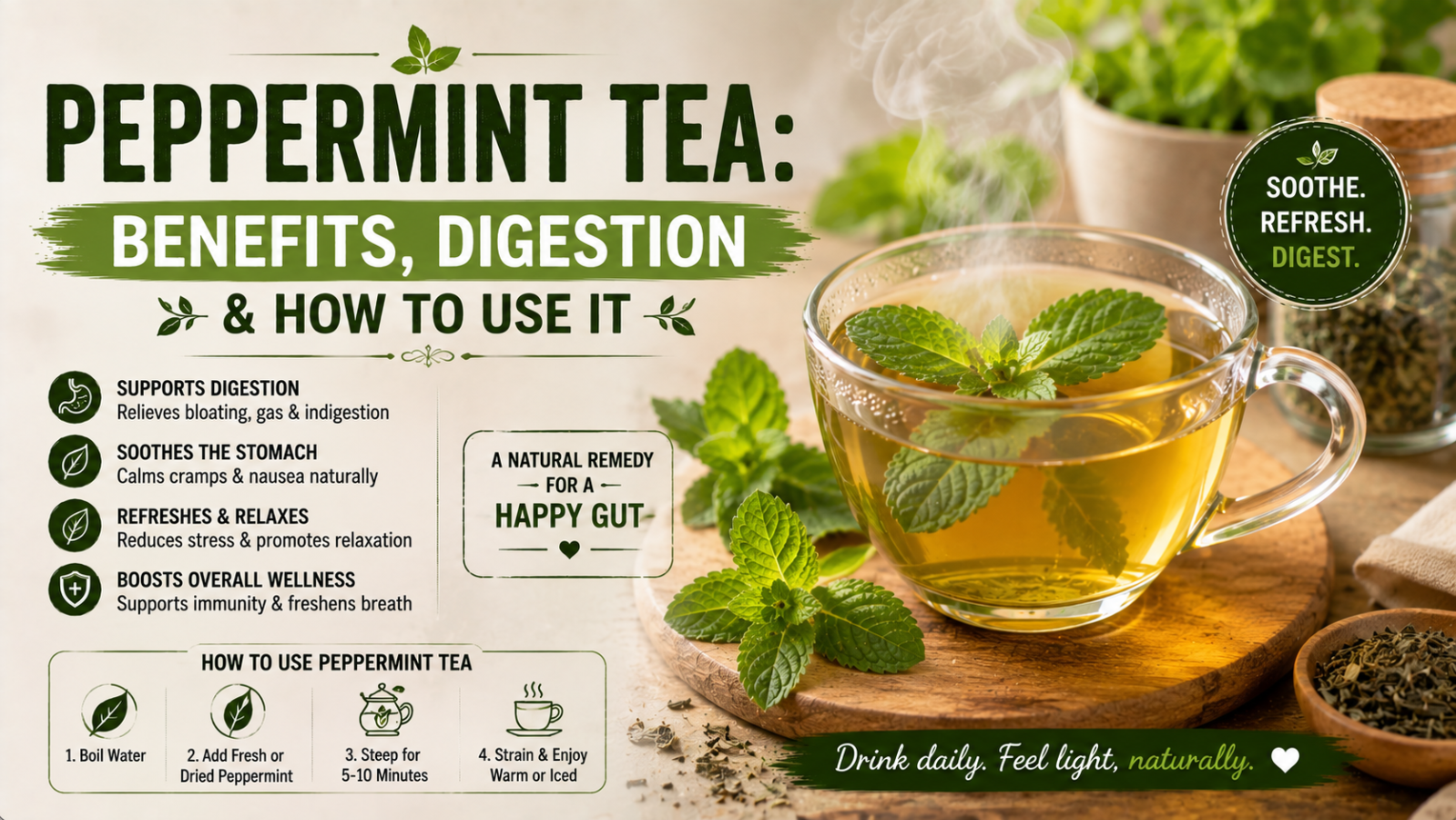 Peppermint Tea: Benefits, Digestion & How to Use It