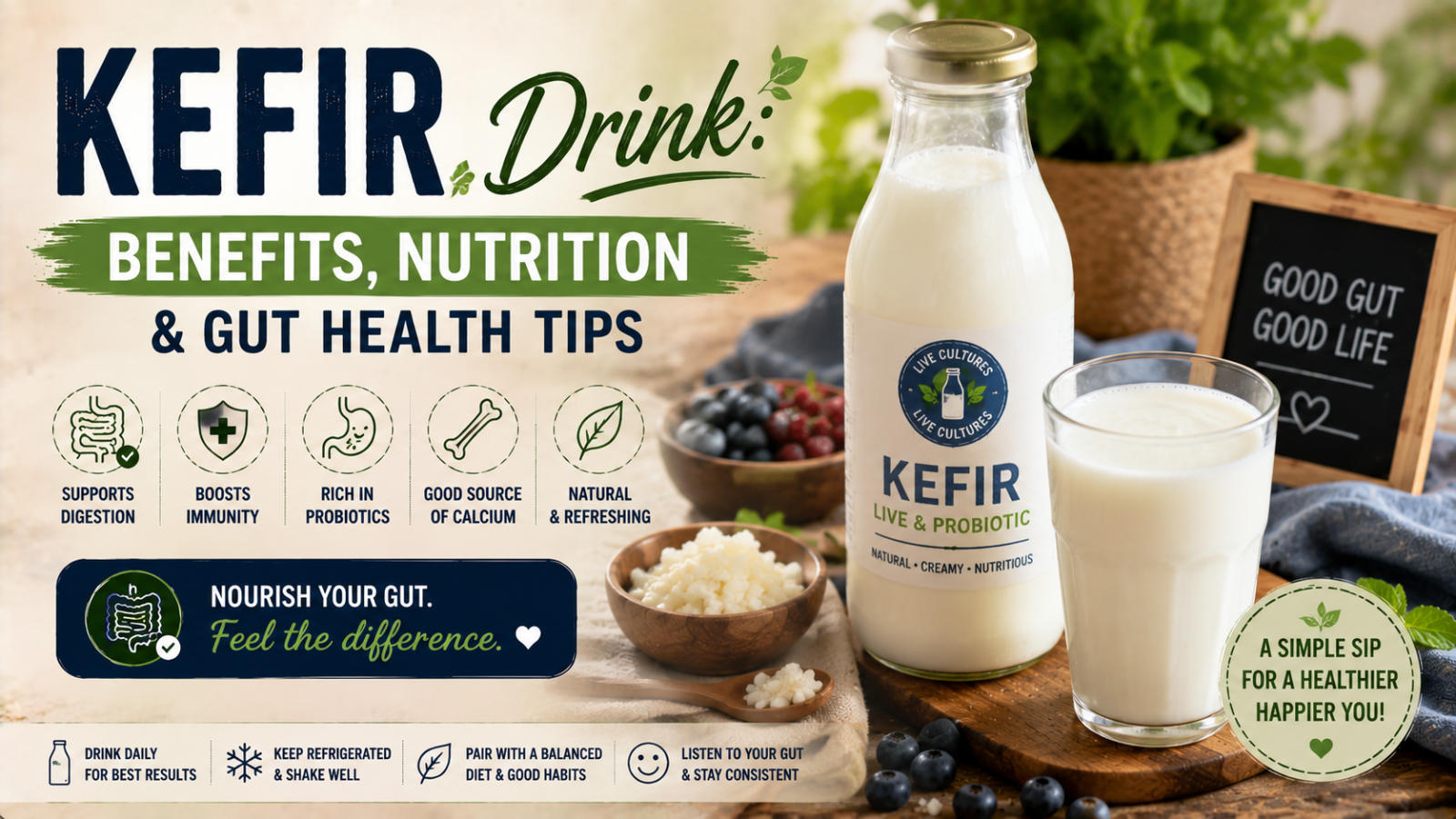Kefir Drink: Benefits, Nutrition & Gut Health Tips