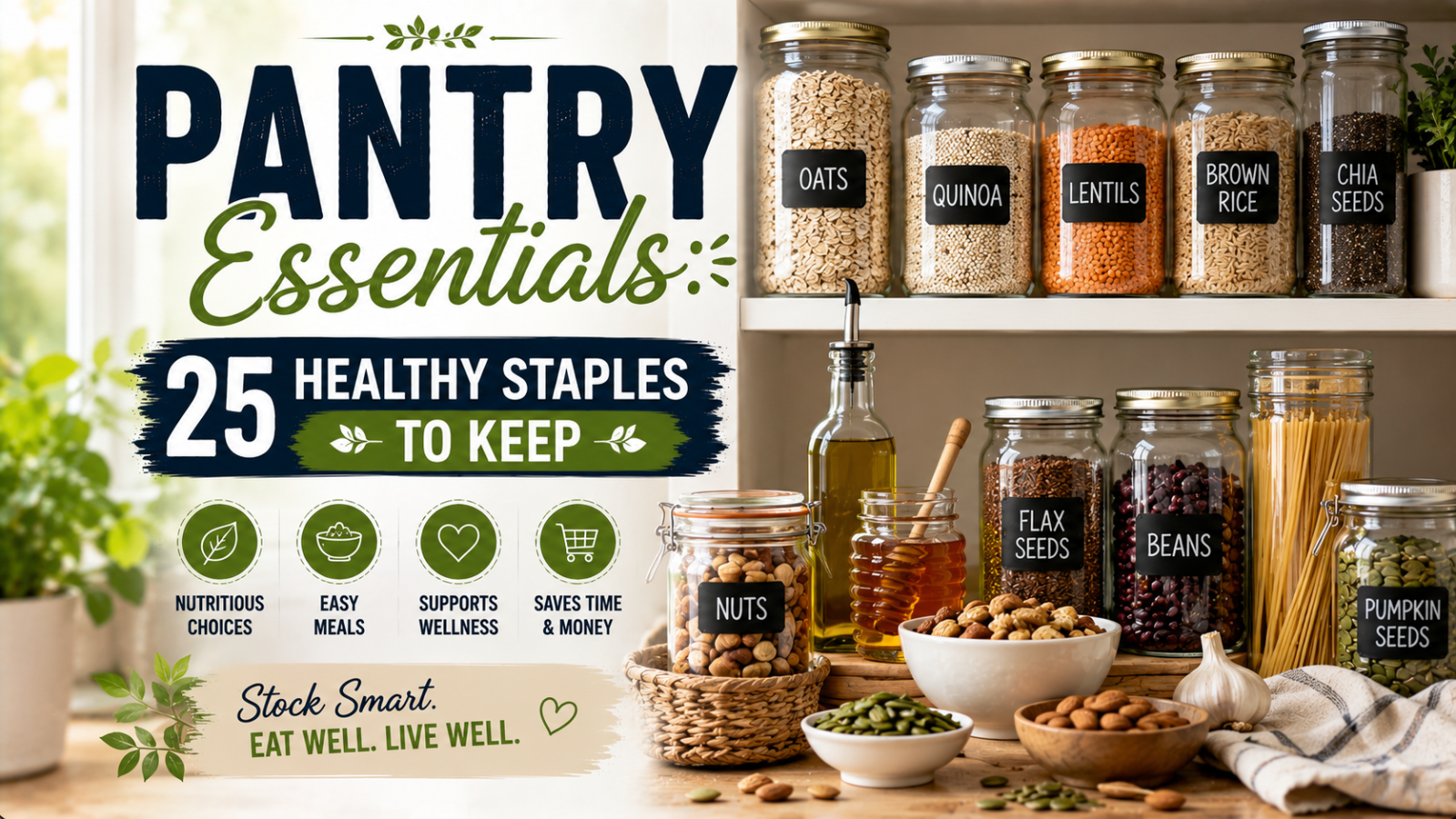 Pantry Essentials: 25 Healthy Staples to Keep