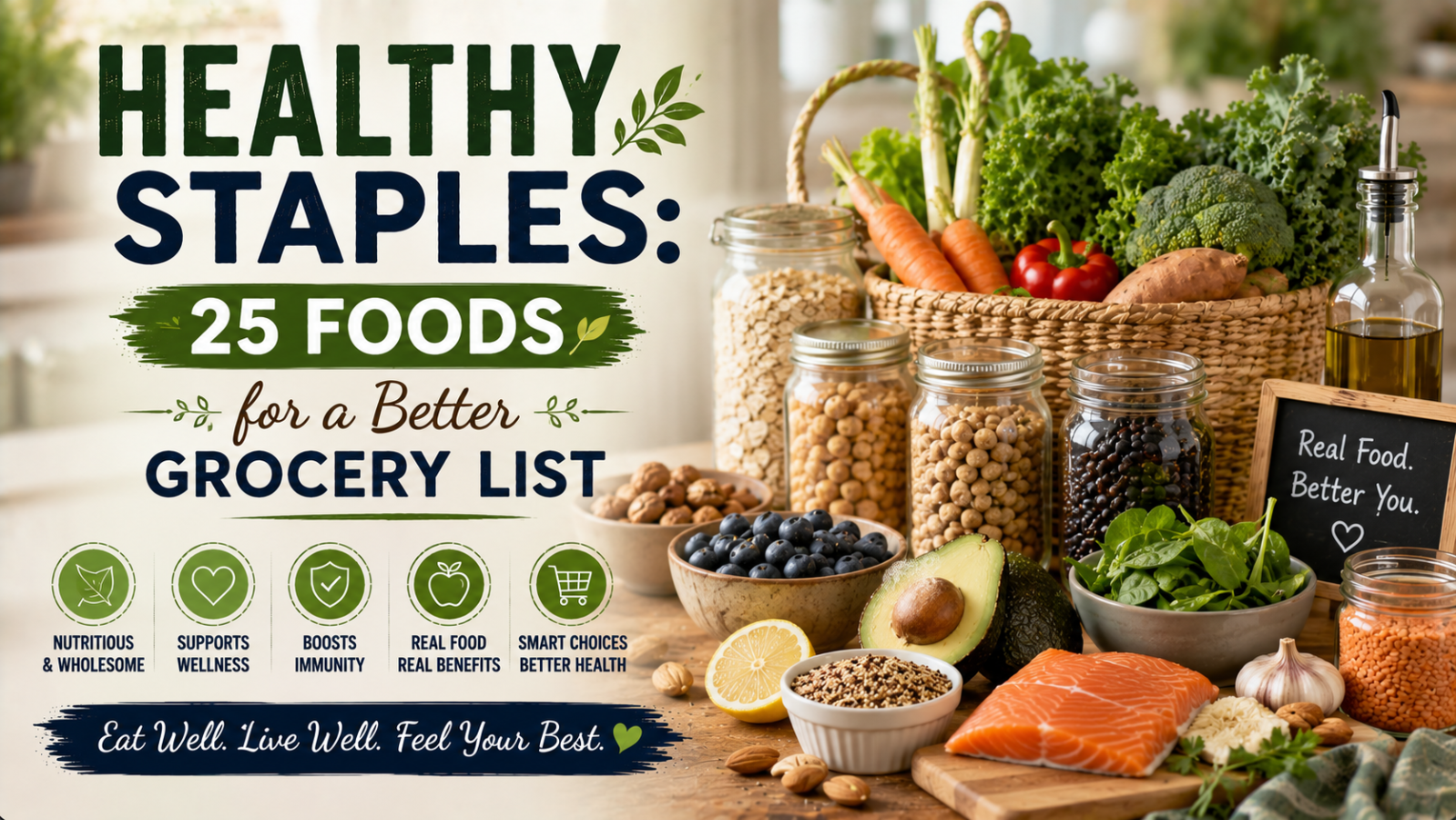 Healthy Staples: 25 Foods for a Better Grocery List
