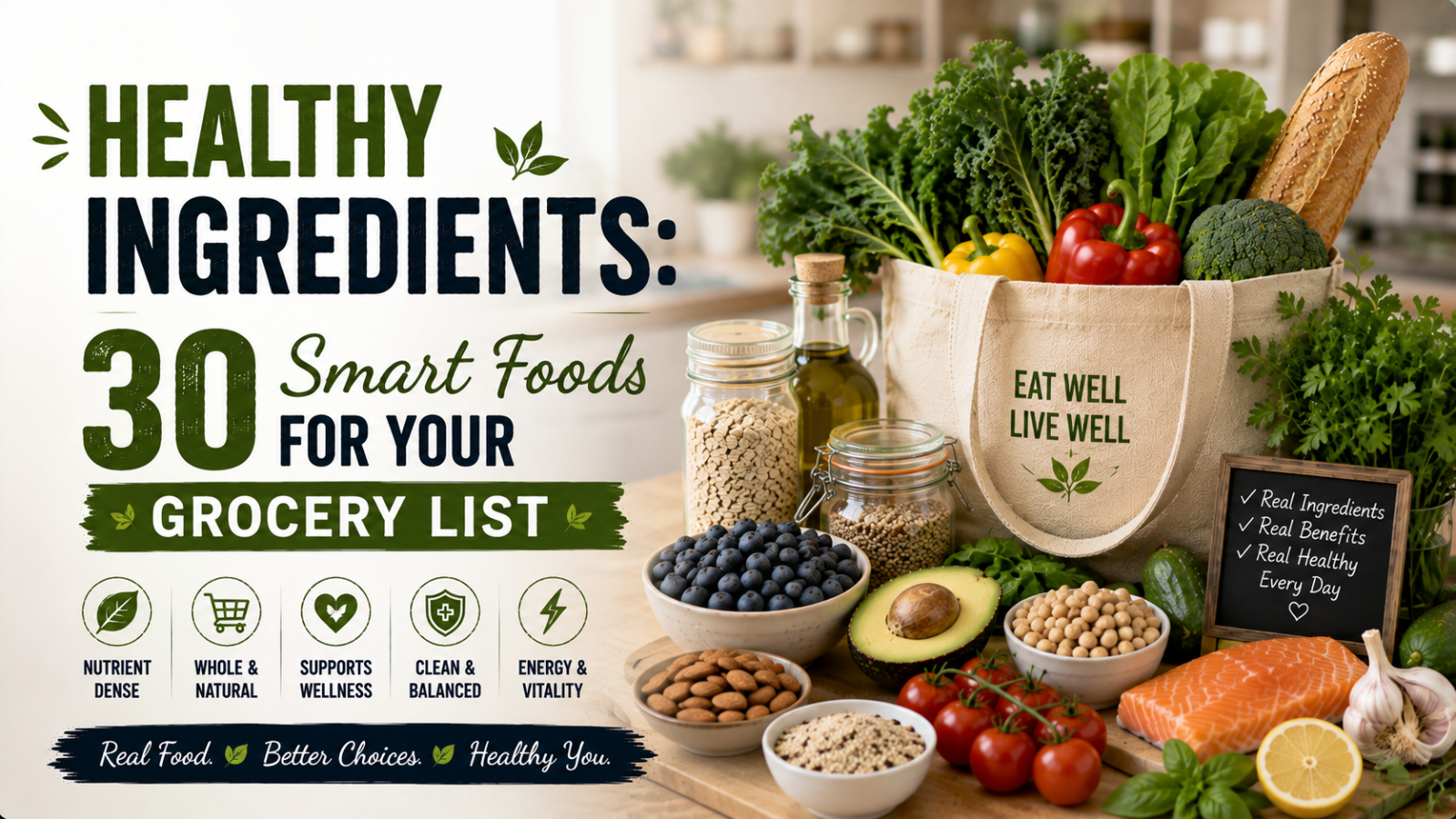 Healthy Ingredients: 30 Smart Foods for Your Grocery List