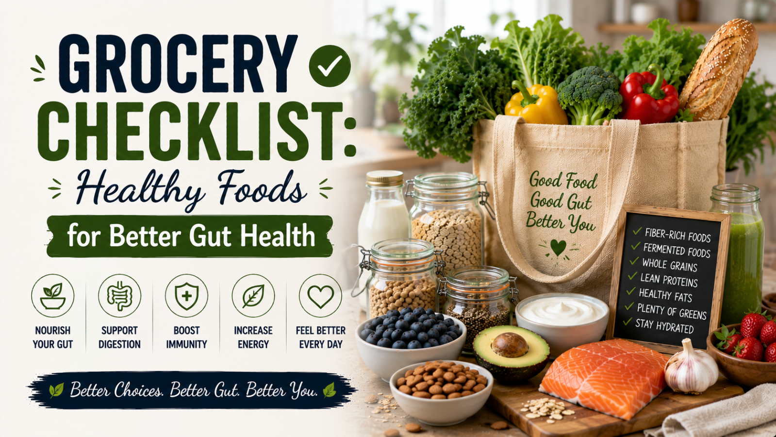 Grocery Checklist: Healthy Foods for Better Gut Health