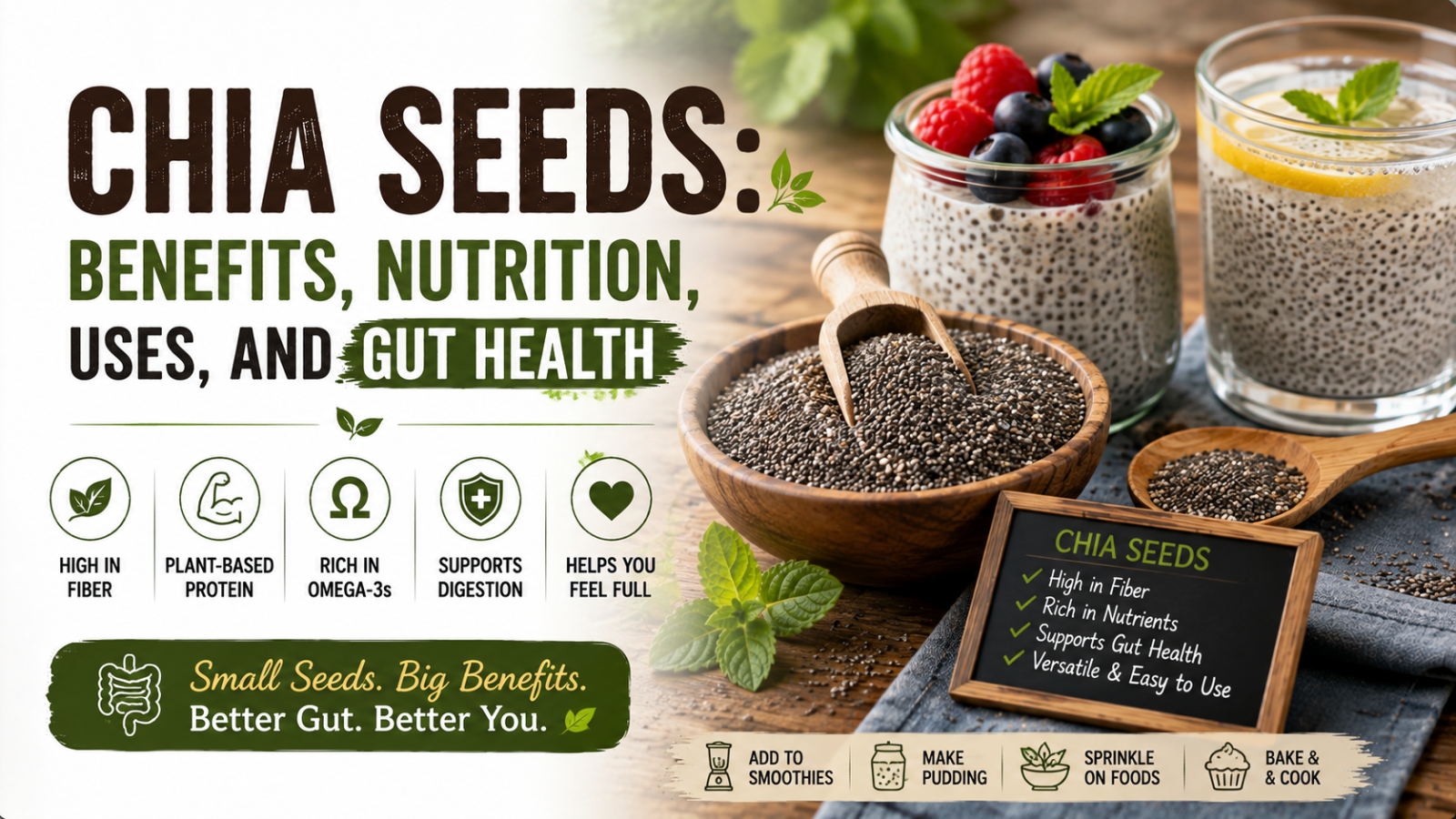 Chia Seeds: Benefits, Nutrition, Uses, and Gut Health