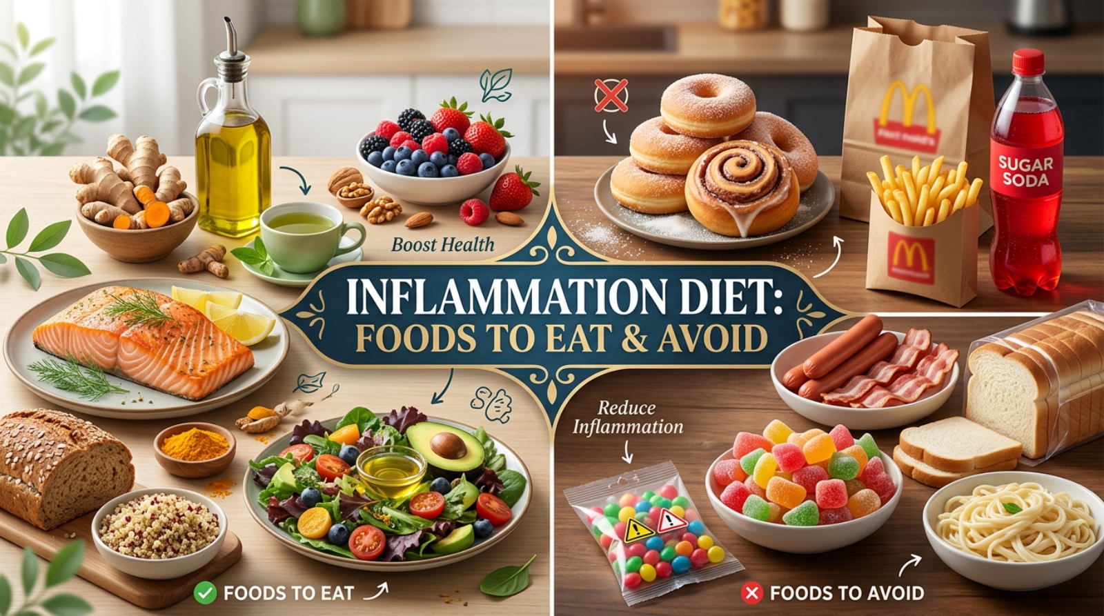 Inflammation Diet: Foods to Eat and Avoid