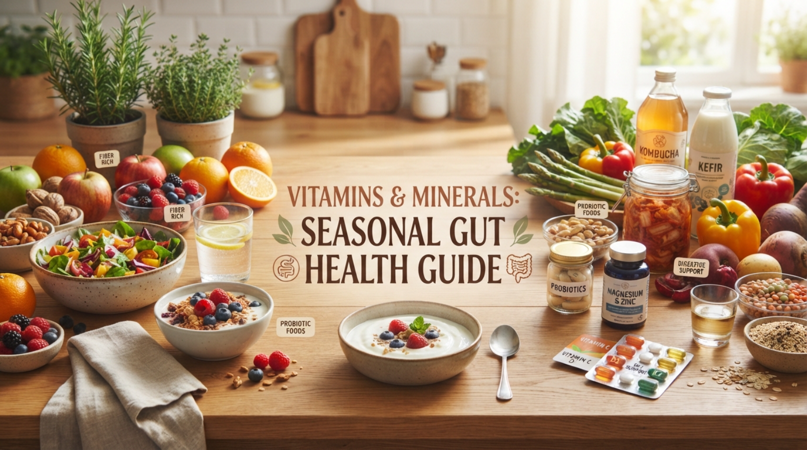 Vitamins & Minerals: Seasonal Gut Health Guide
